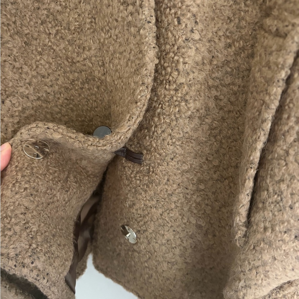 Petite Studio Tan Textured Coat - Picture 6 of 6